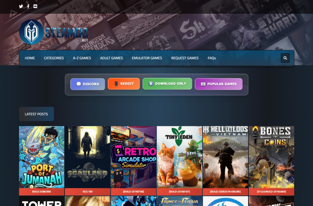 Capture d'écran de steamgg.net