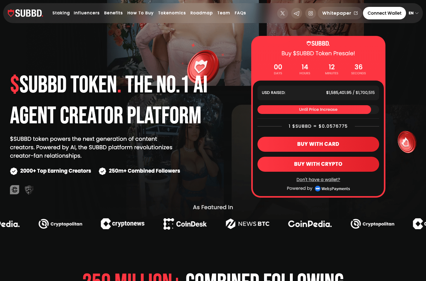 Capture d'écran de subbdtoken.com