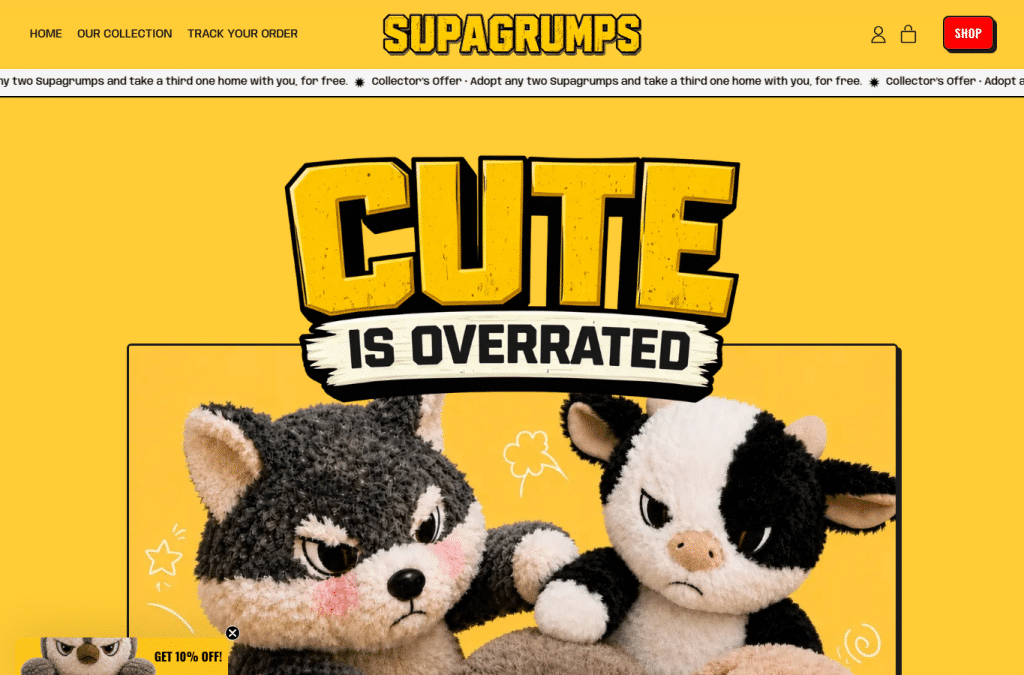 Capture d'écran de supagrumps.com