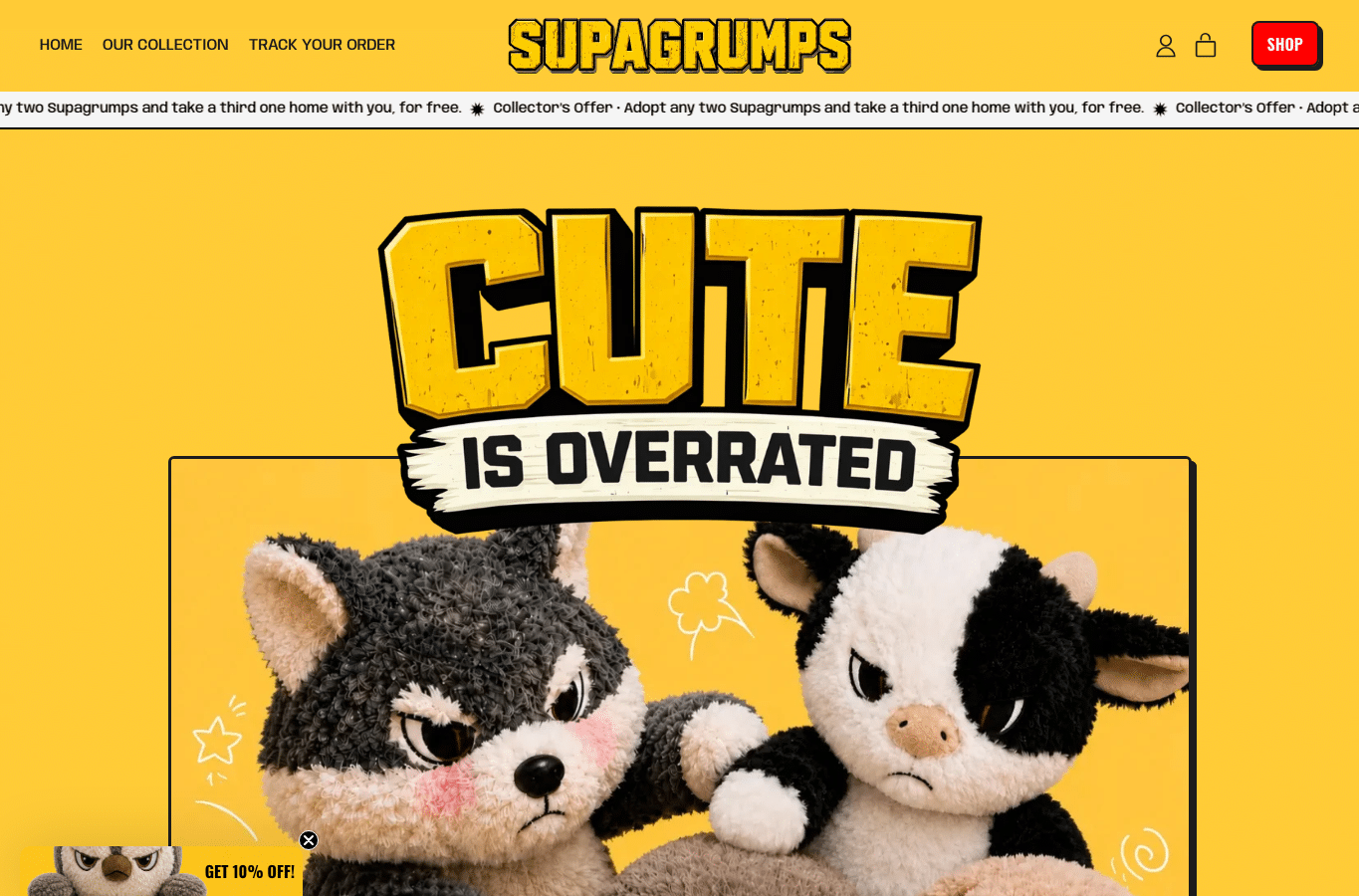 Capture d'écran de supagrumps.com