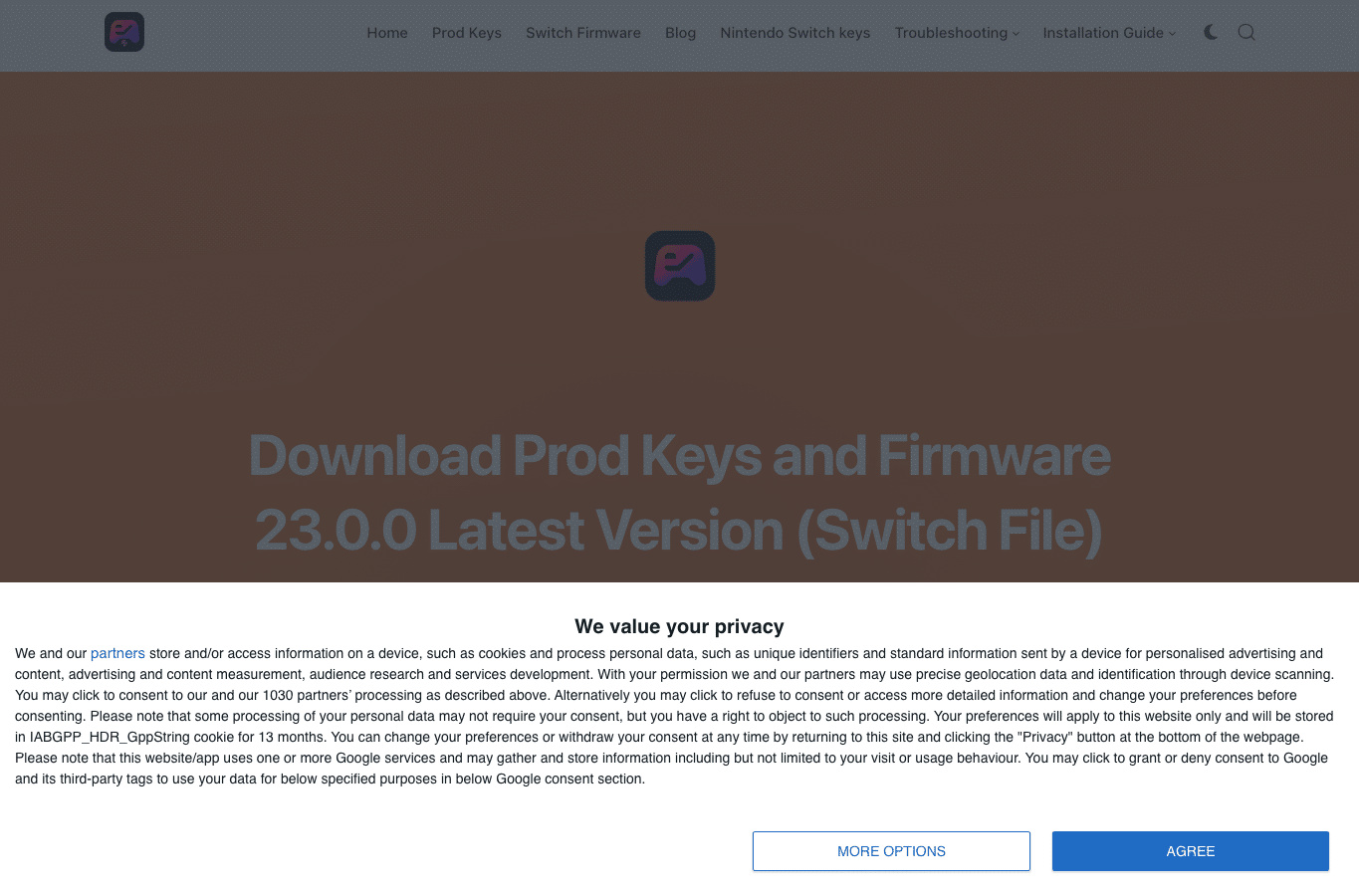 Capture d'écran de switchkeys.io