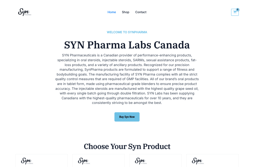 Capture d'écran de synpharmaofficial.com
