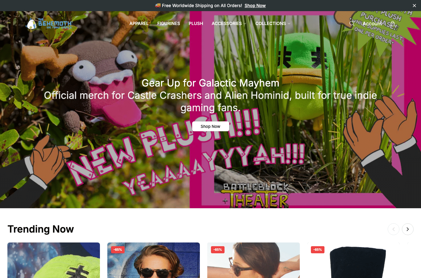 Capture d'écran de thebehemothtoys.shop