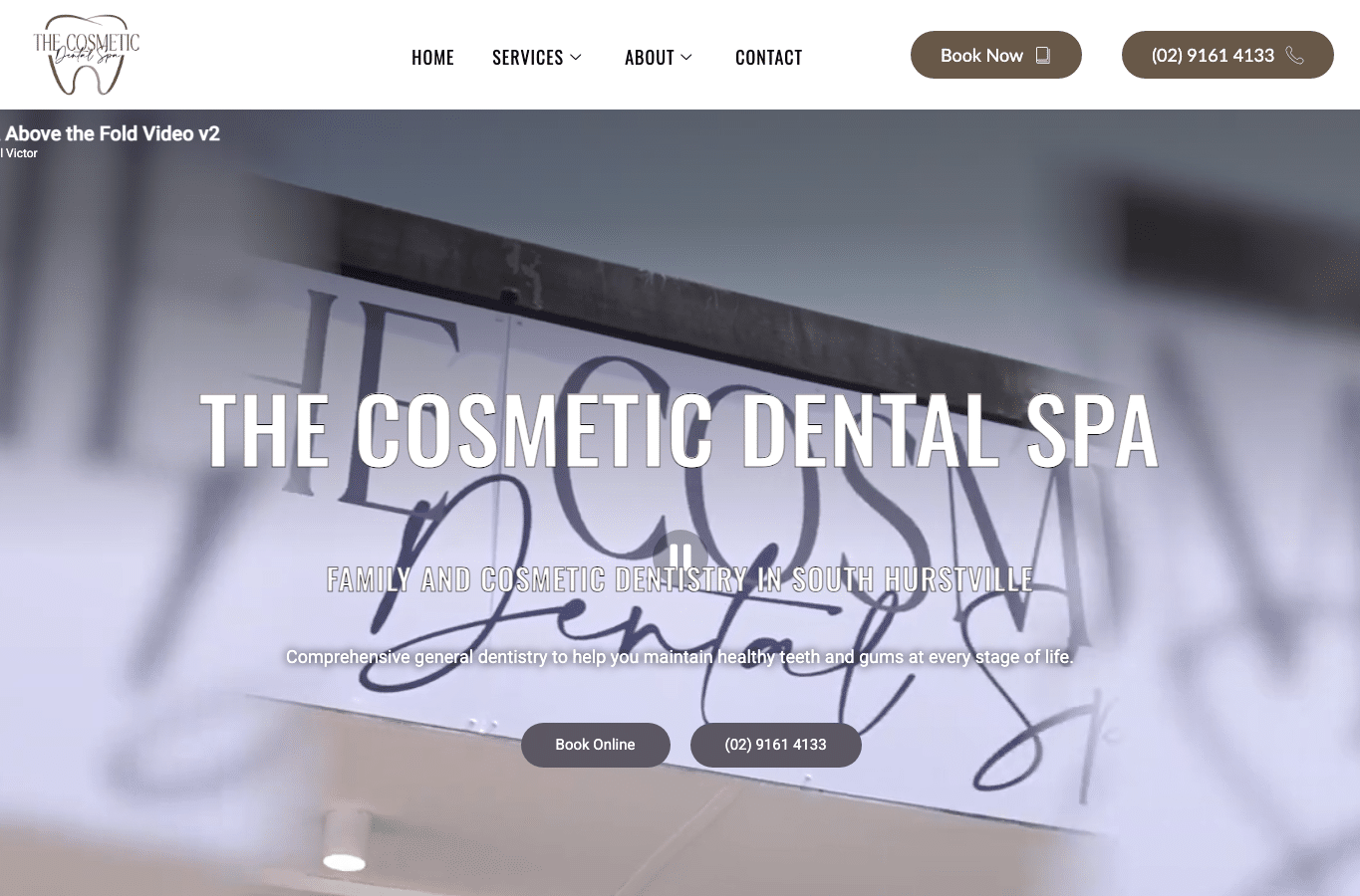 Capture d'écran de thecosmeticdentalspa.com.au