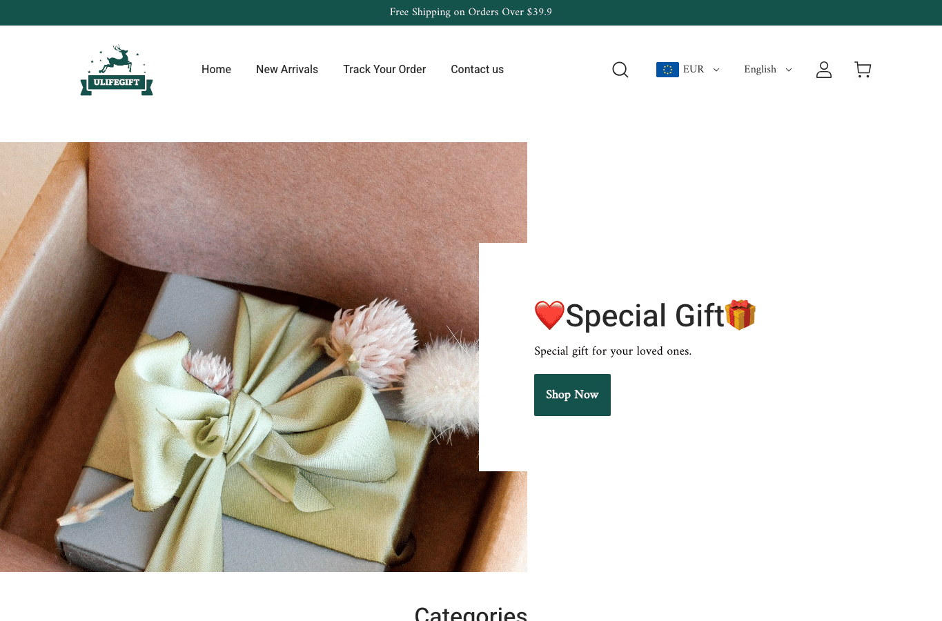 Capture d'écran de ulifegift.com