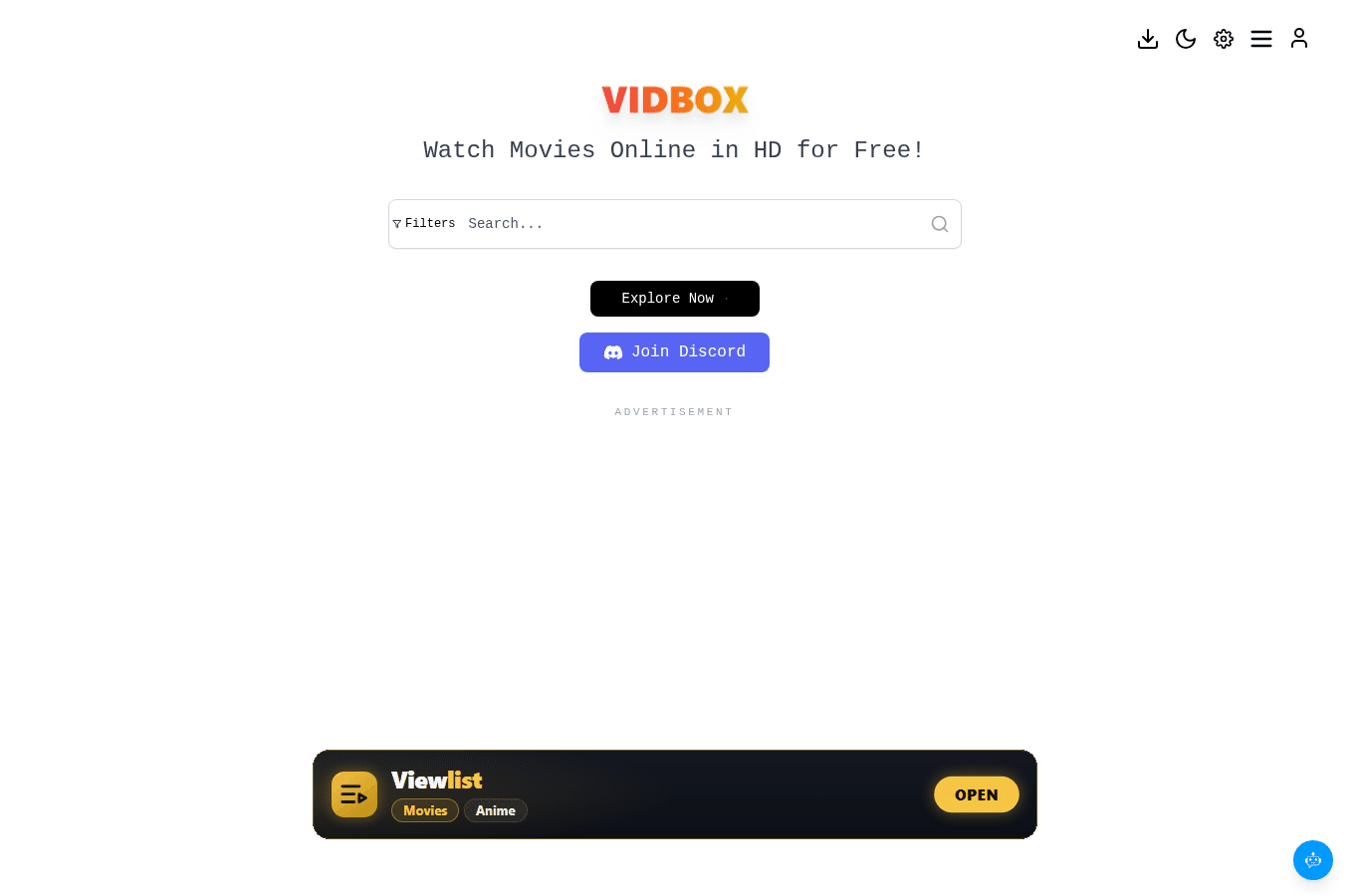 Capture d'écran de vidbox.dev
