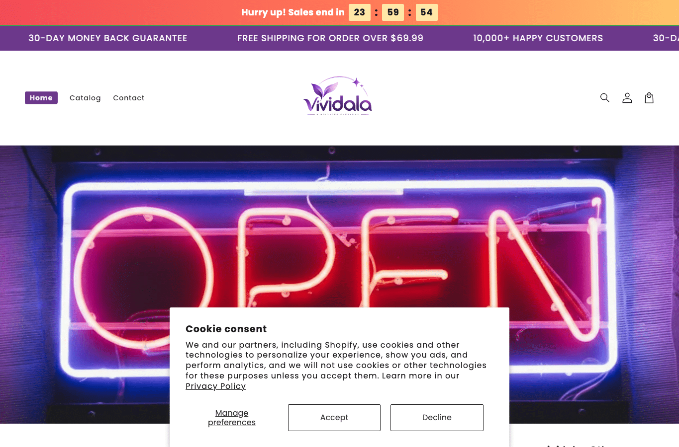 Capture d'écran de vividala.com