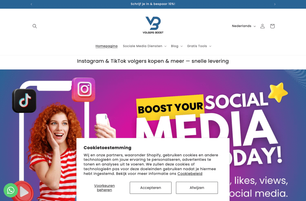 Capture d'écran de volgersboost.com