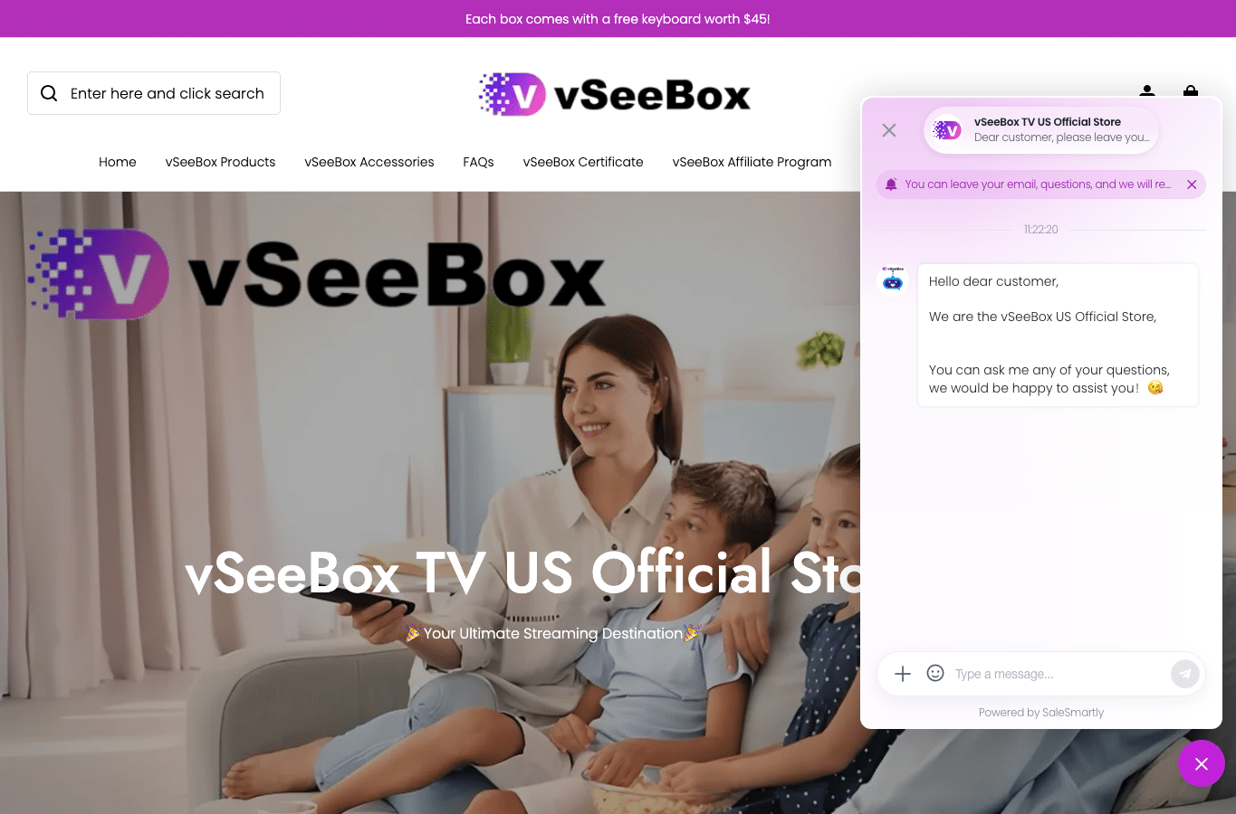 Capture d'écran de vseeboxtvus.com