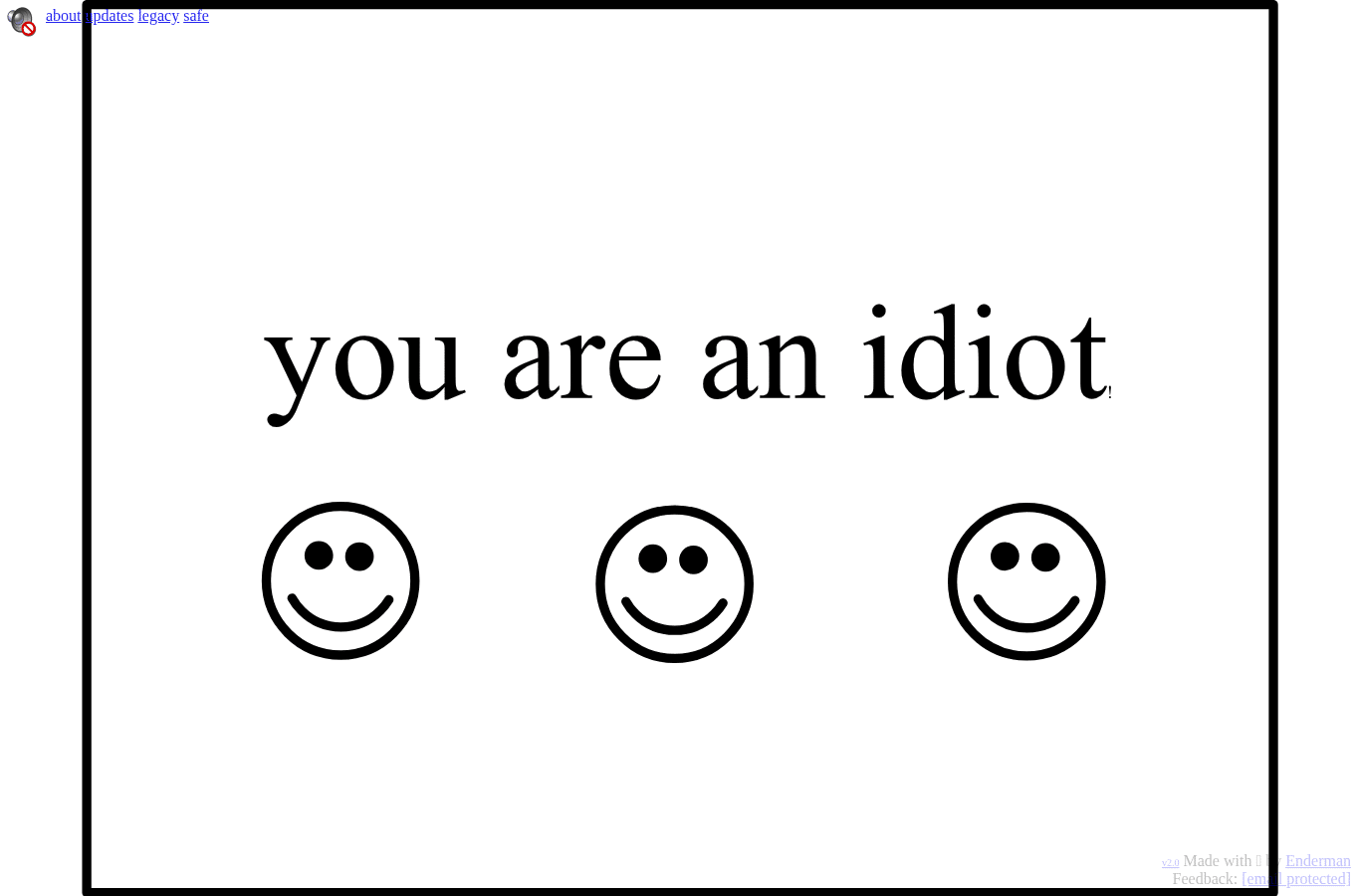 Capture d'écran de youareanidiot.cc