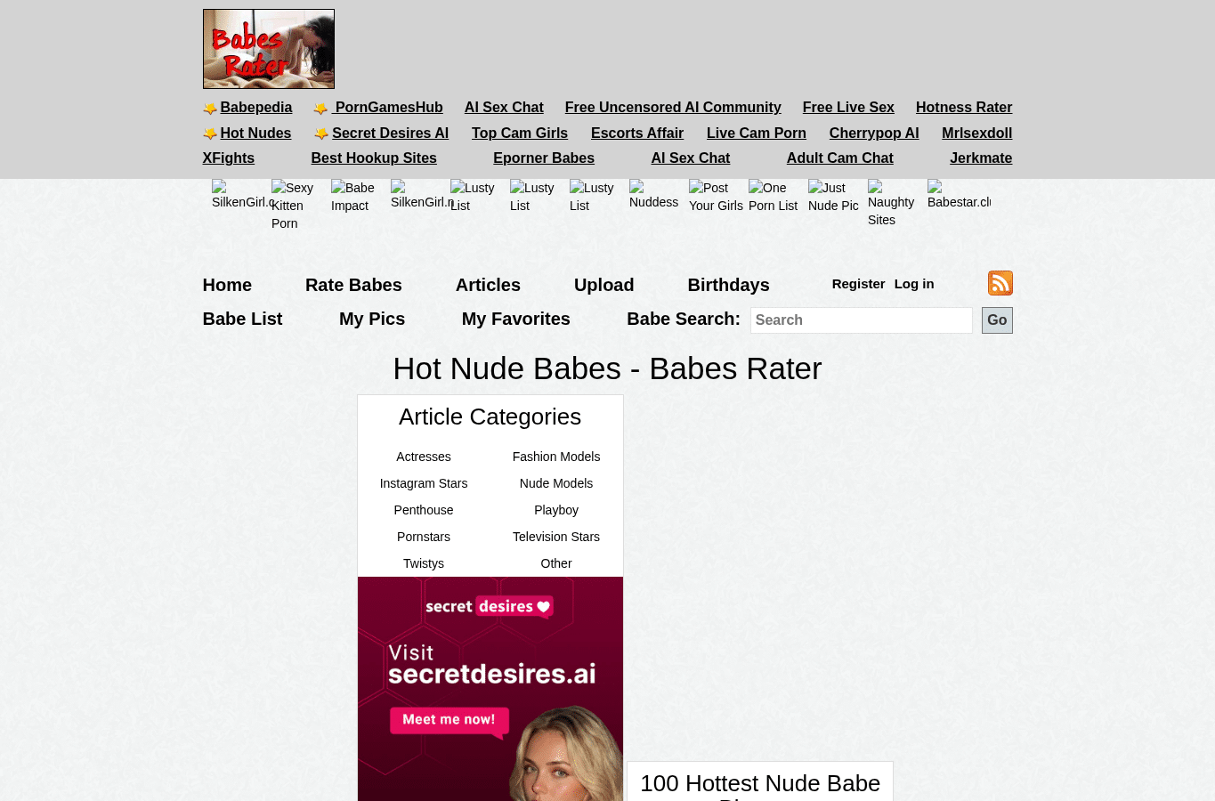 Capture d'écran de babesrater.com