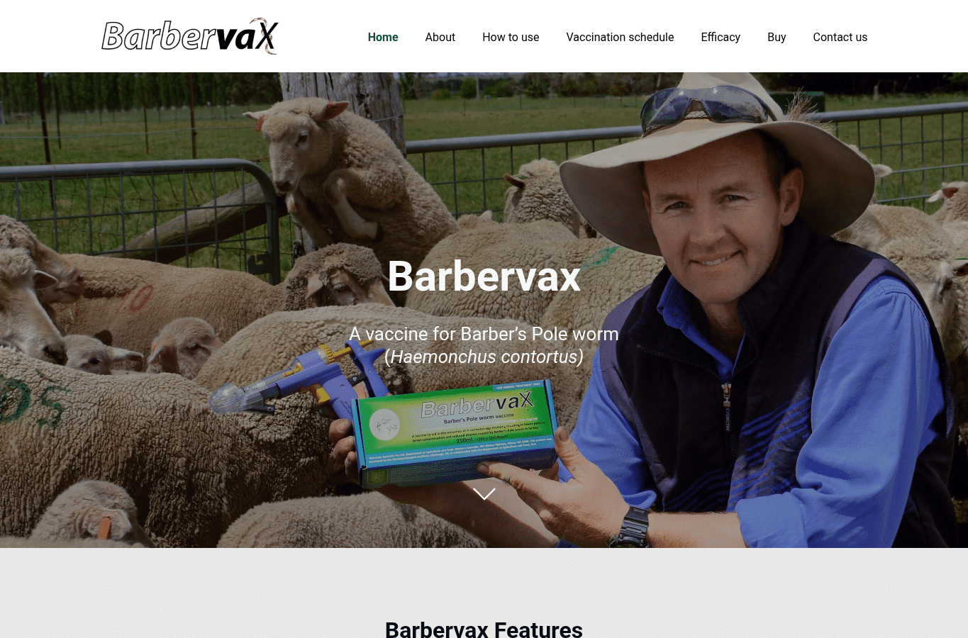 Capture d'écran de barbervax.com