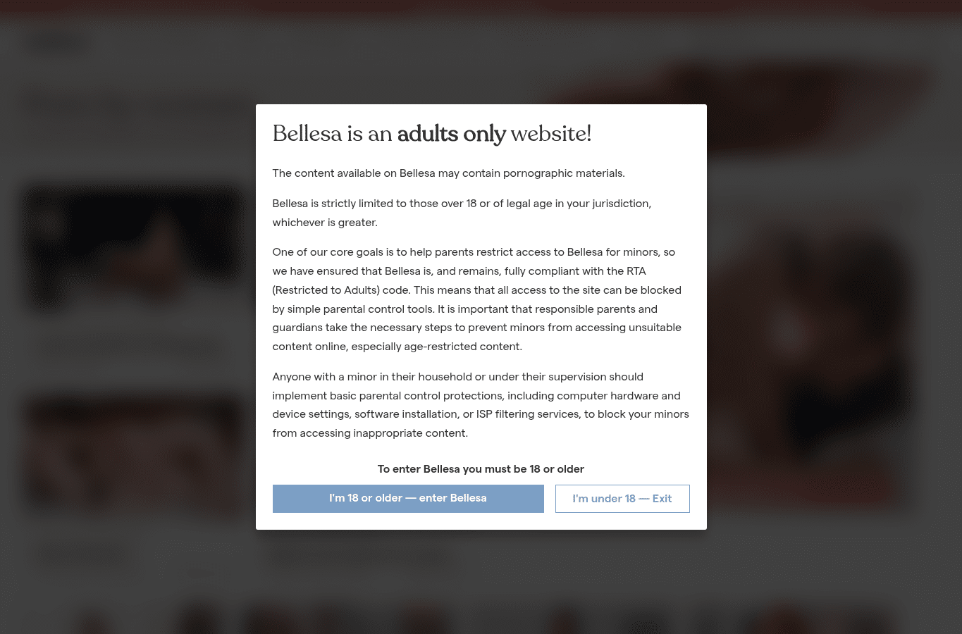 Capture d'écran de bellesa.com