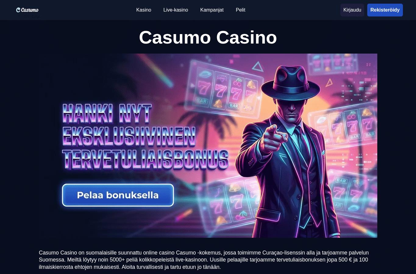 Capture d'écran de casumo-cassino.com