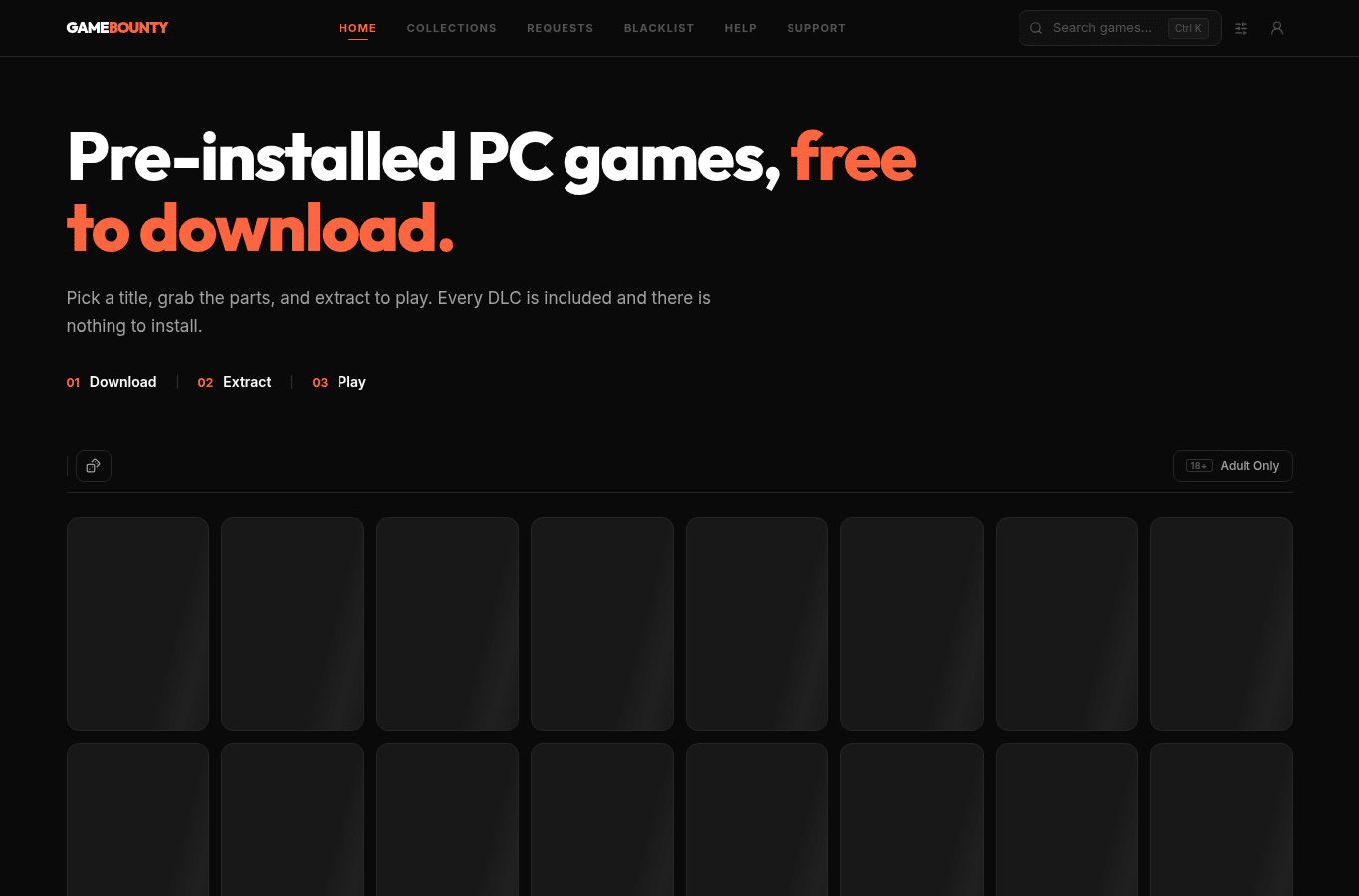 Capture d'écran de gamebounty.world