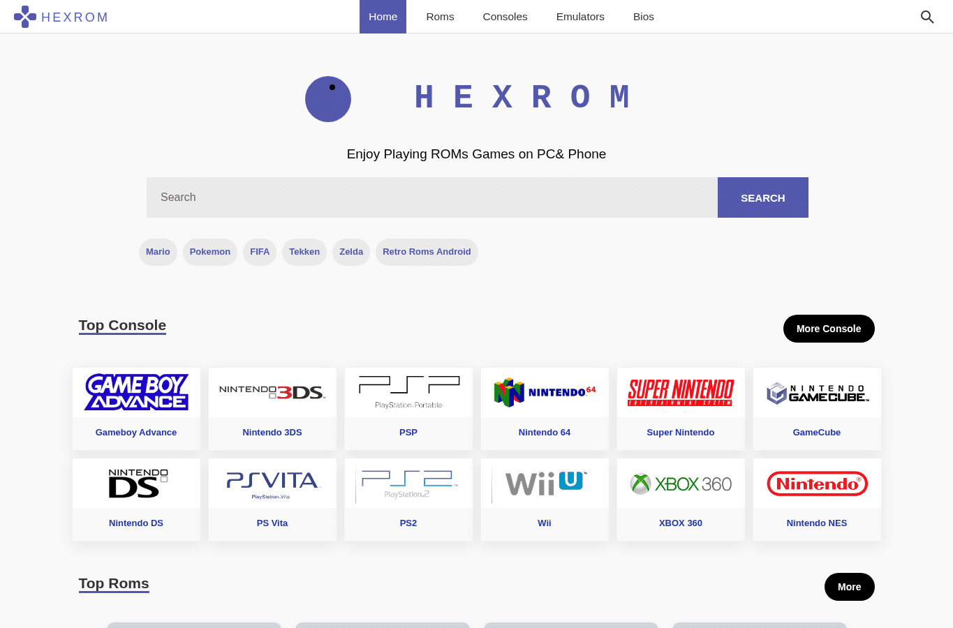 Capture d'écran de hexrom.com