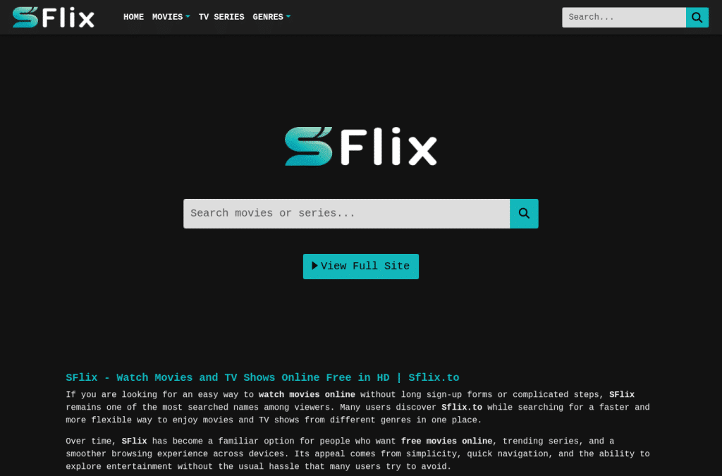 Capture d'écran de hotsflix.net
