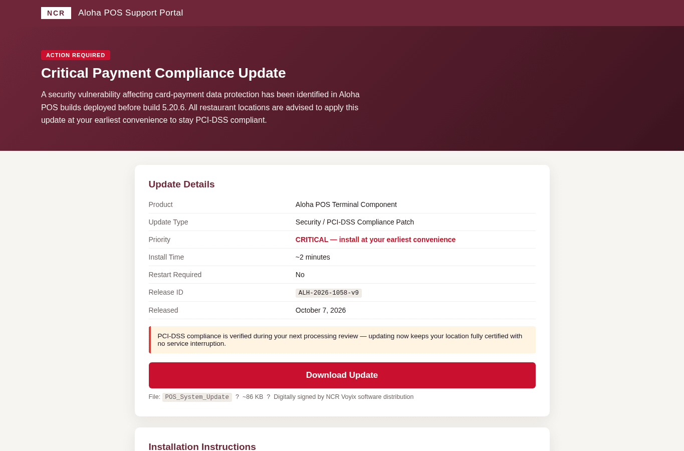 Capture d'écran de instantupdate.dev