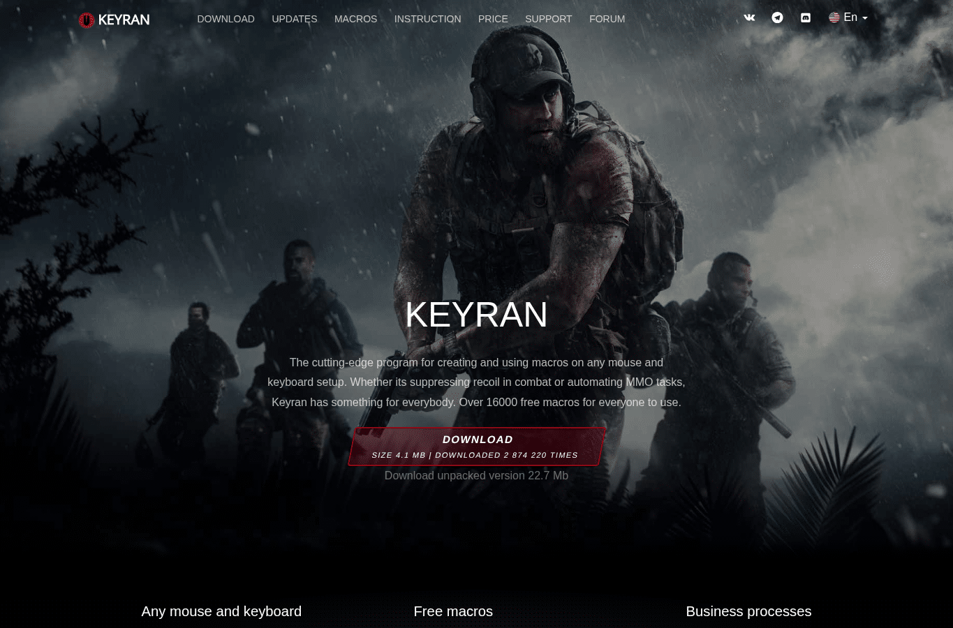 Capture d'écran de keyran.net
