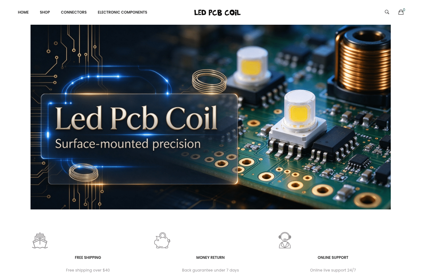 Capture d'écran de ledpcbcoil.com