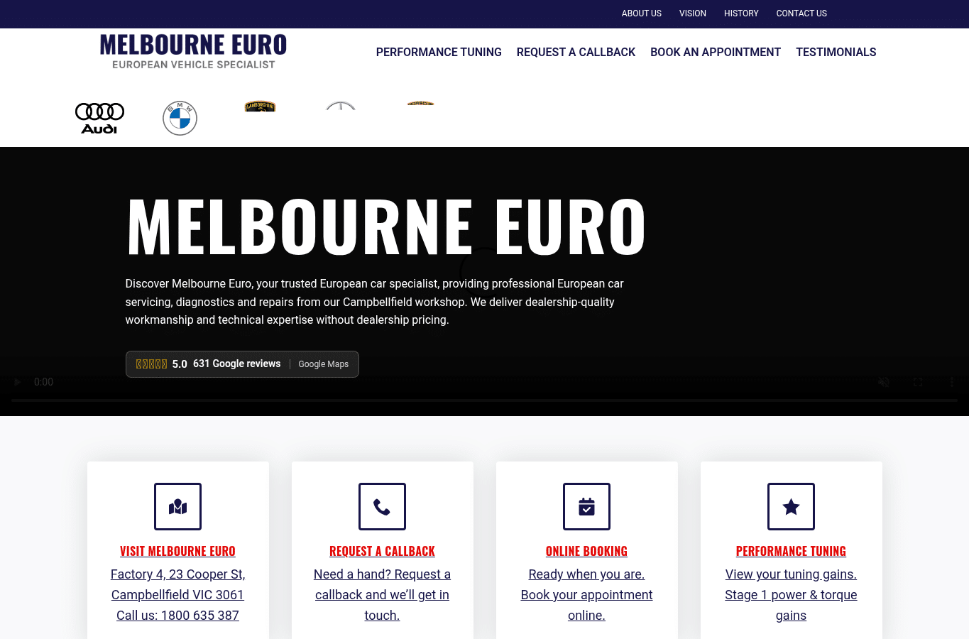 Capture d'écran de melbourneeuro.com.au