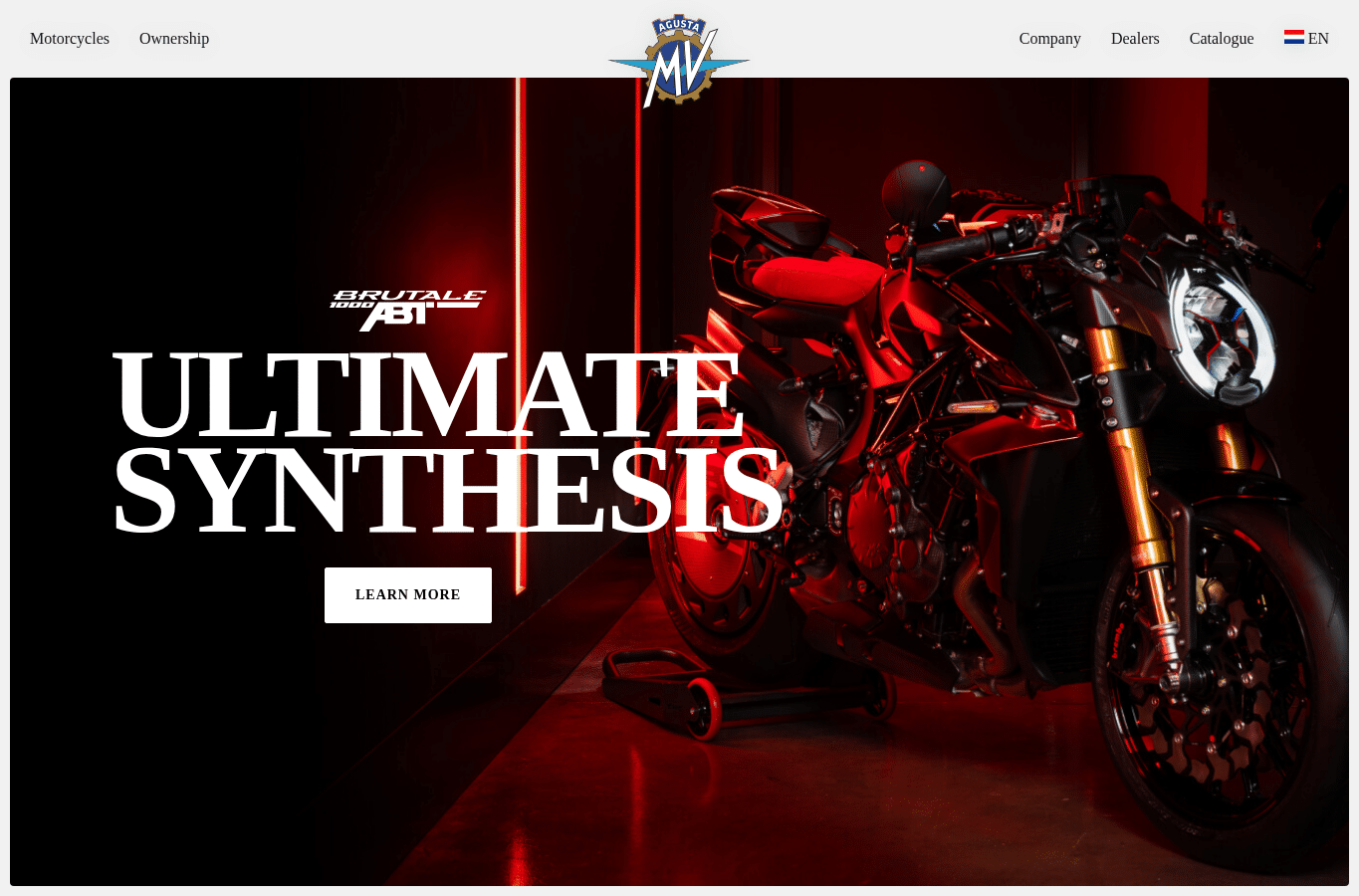 Capture d'écran de mvagusta.com