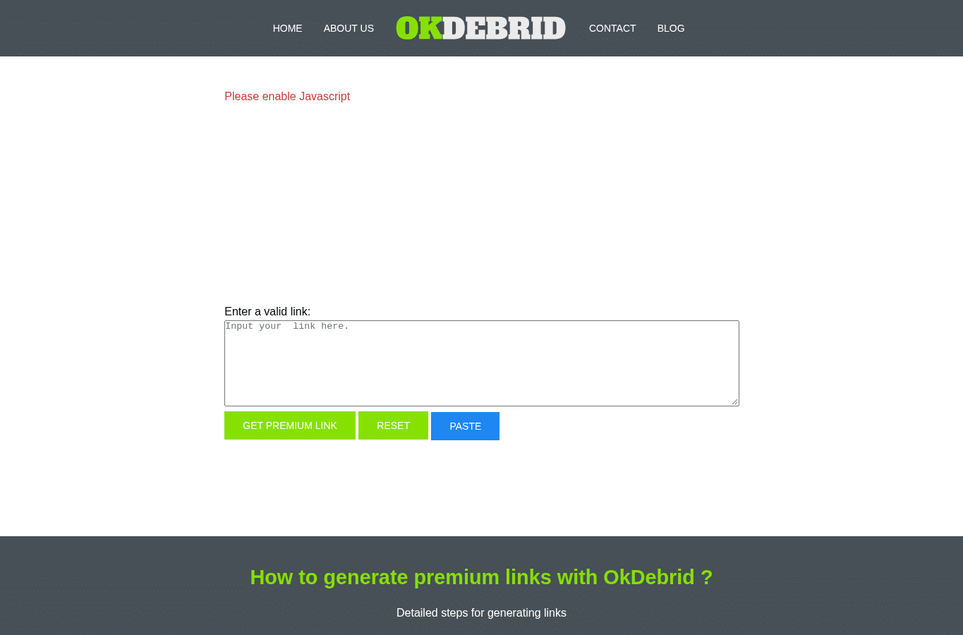 Capture d'écran de okdebrid.com