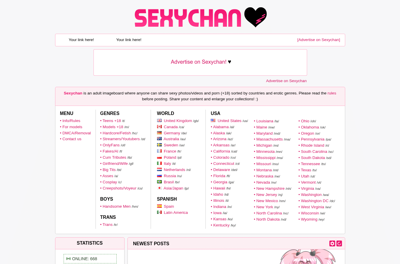 Capture d'écran de sexychan.org