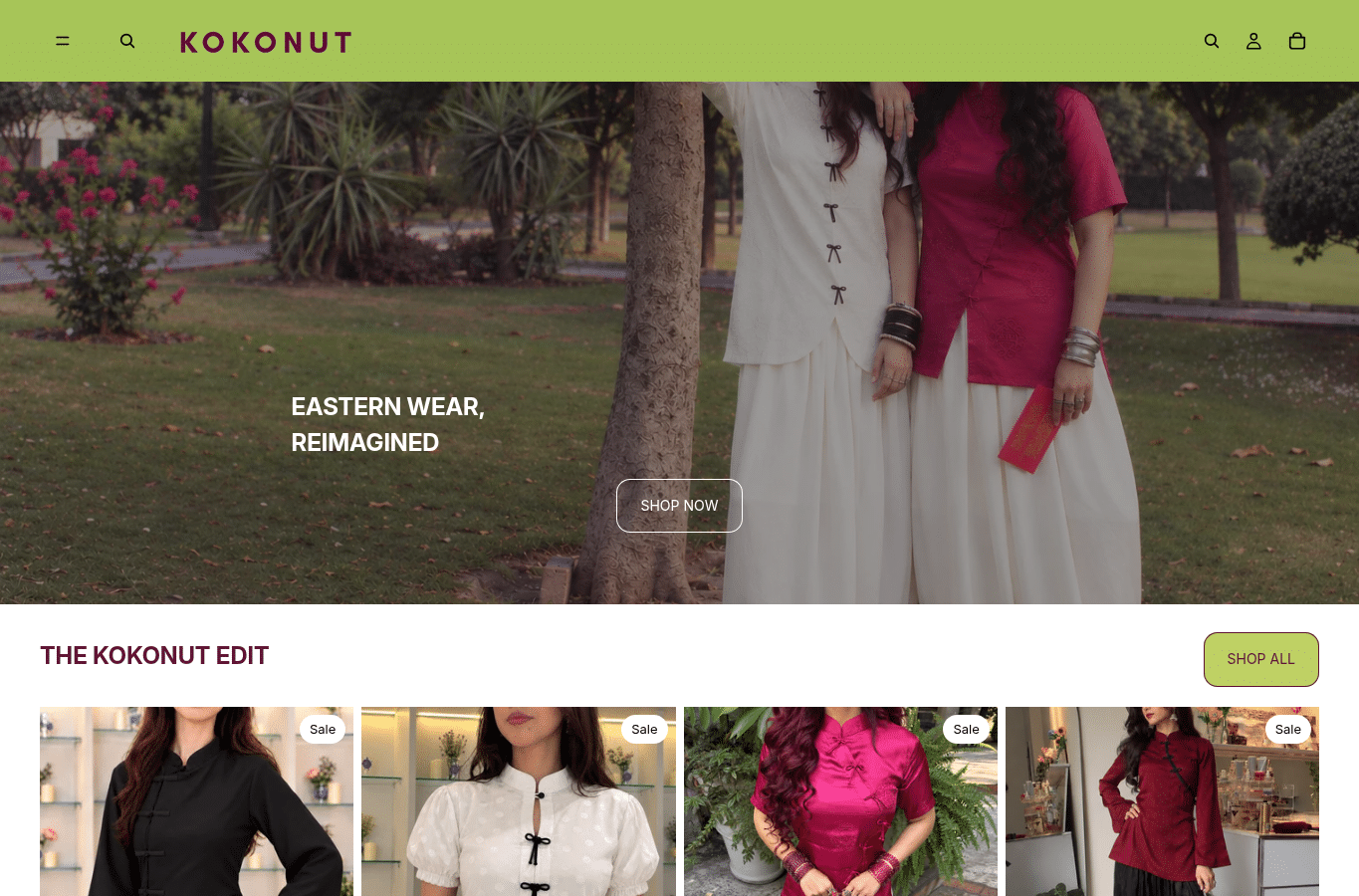 Capture d'écran de shopkokonut.com