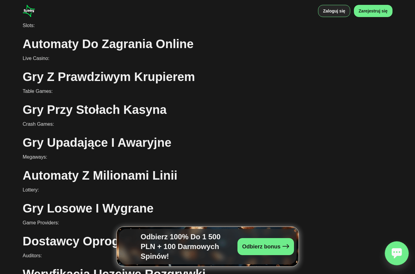 Capture d'écran de spinkycasino.fyi
