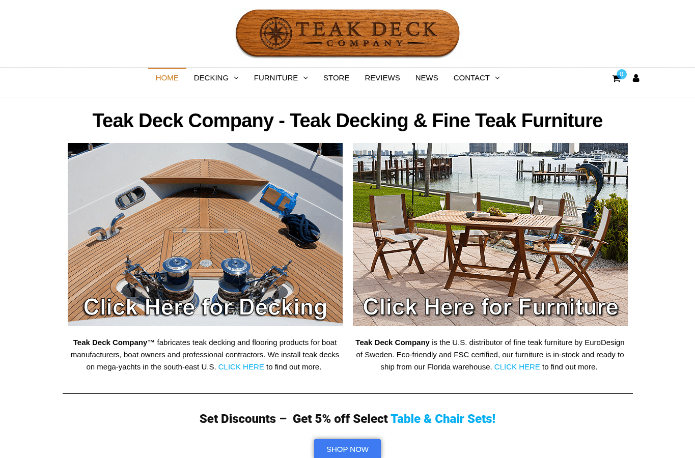 Capture d'écran de teakdeckcompany.com