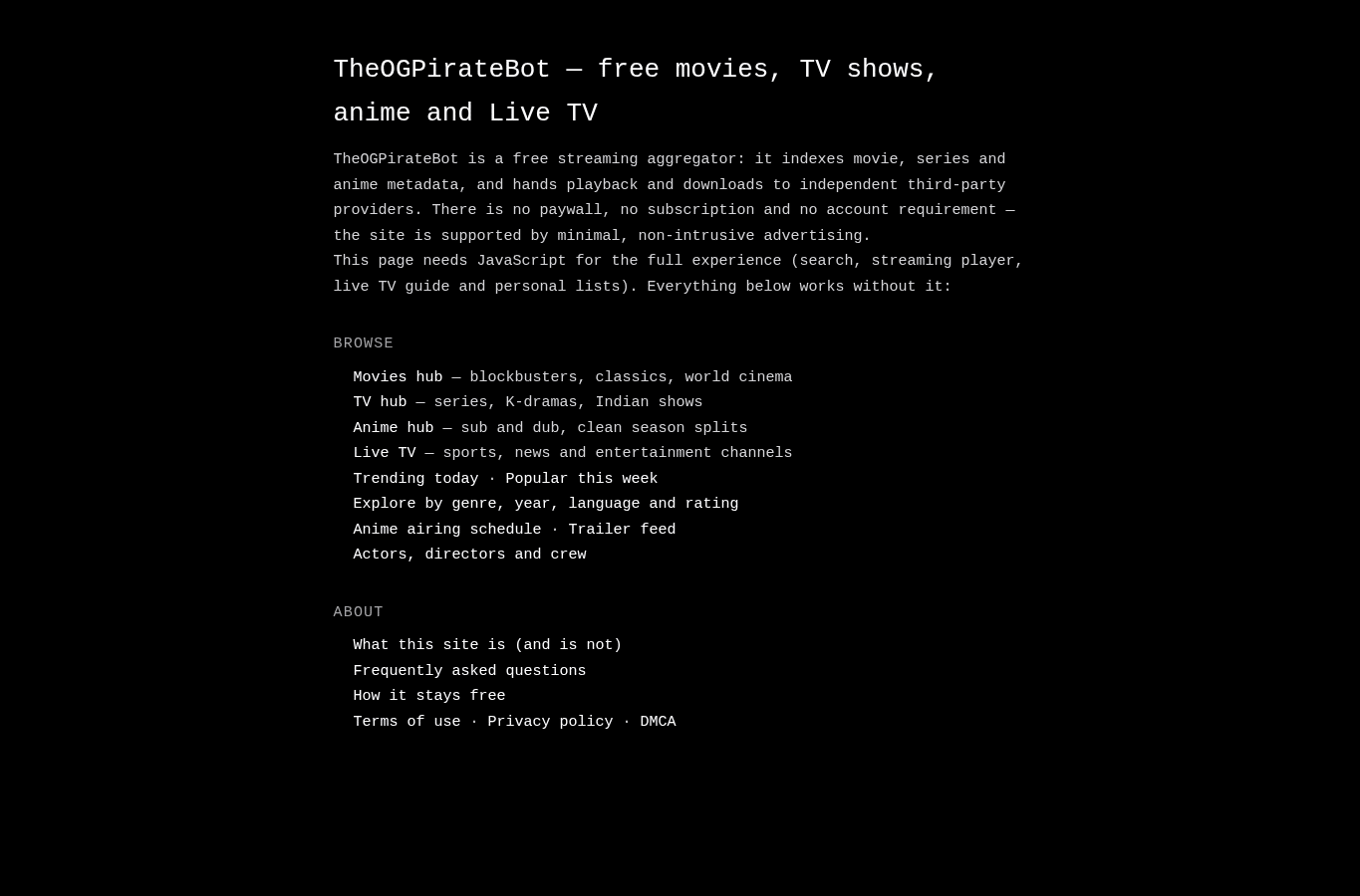 Capture d'écran de theogpiratebot.online