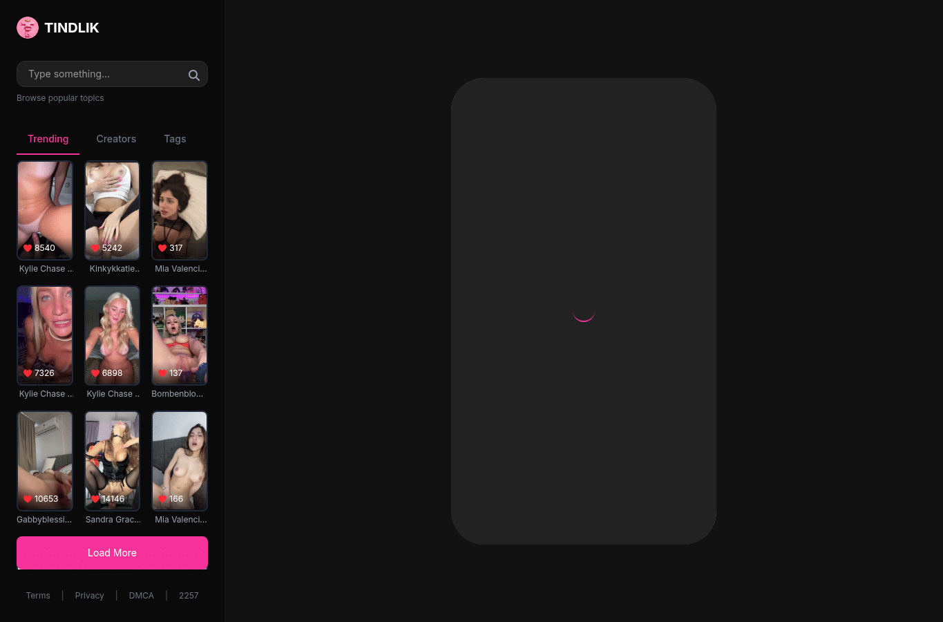 Capture d'écran de tindlik.com