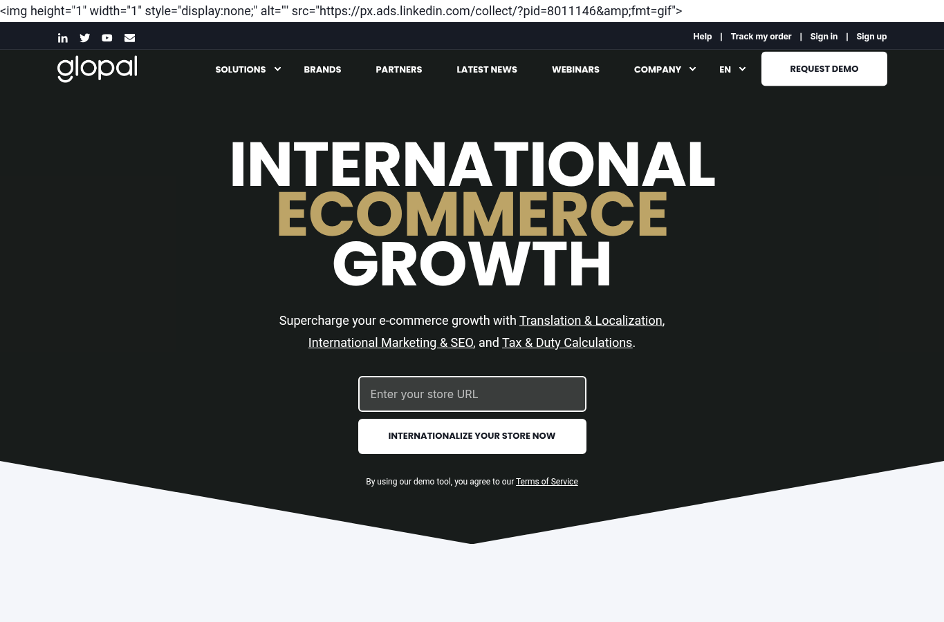 Capture d'écran de useglopalcommerce.com