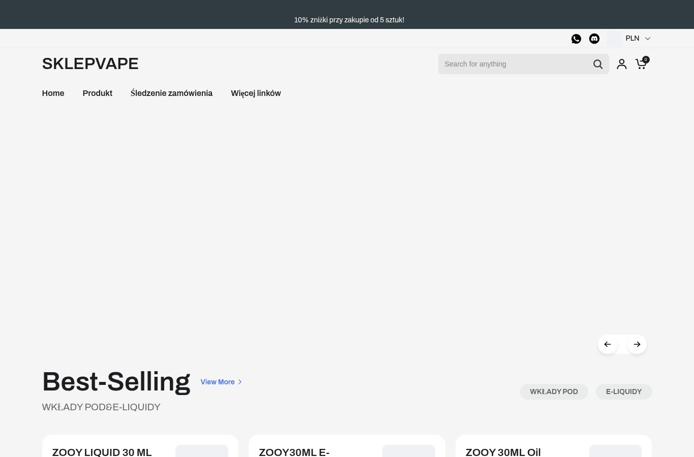 Capture d'écran de vapesklep.com