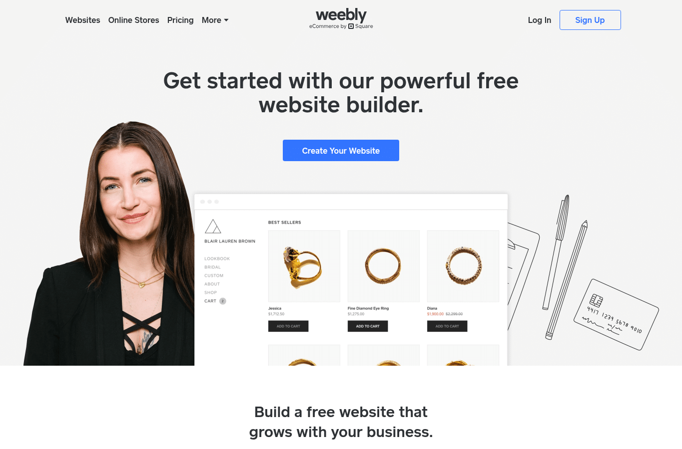 Capture d'écran de weebly.com