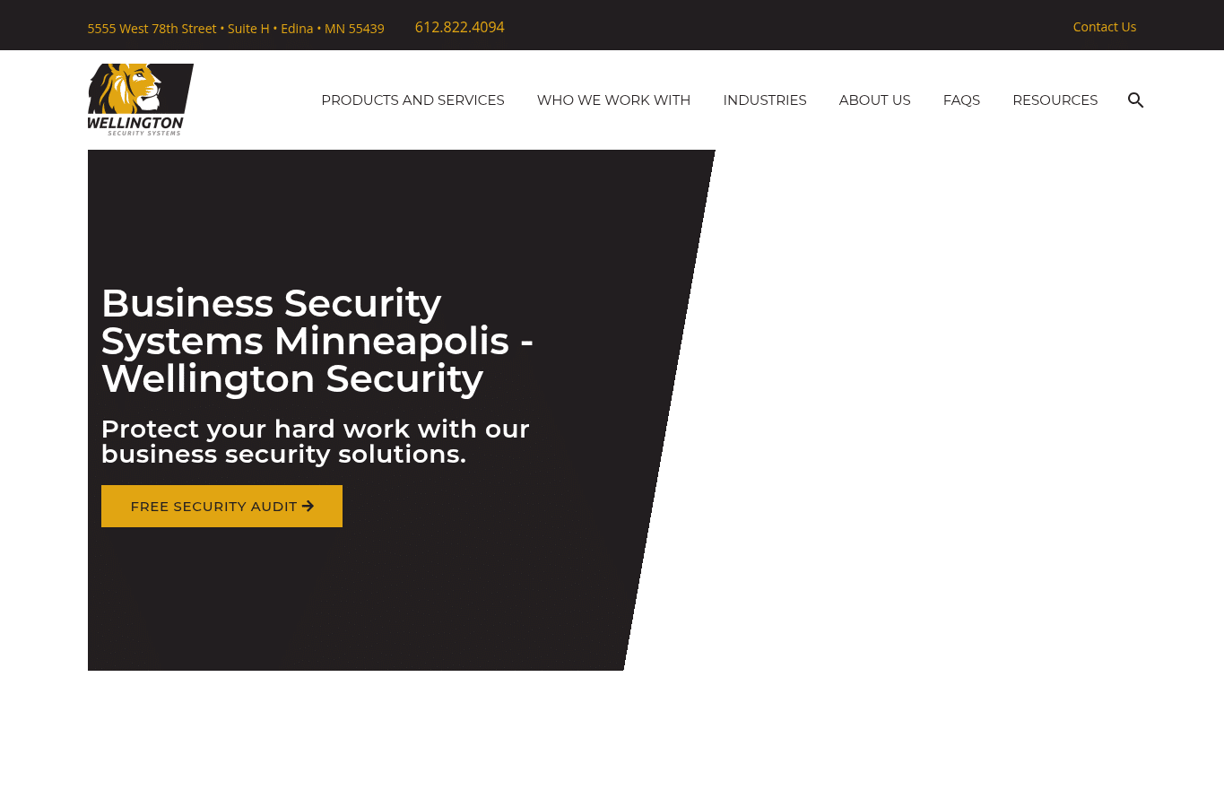 Capture d'écran de wellingtonsecurity.com