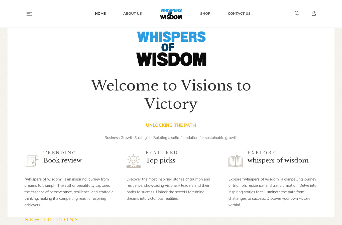 Capture d'écran de wishpersofwisdom.com