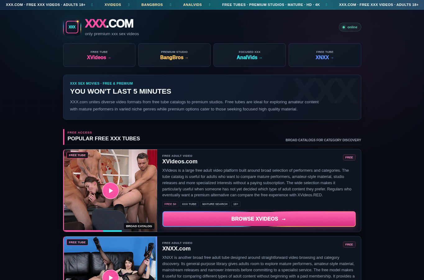 Capture d'écran de xxx.com